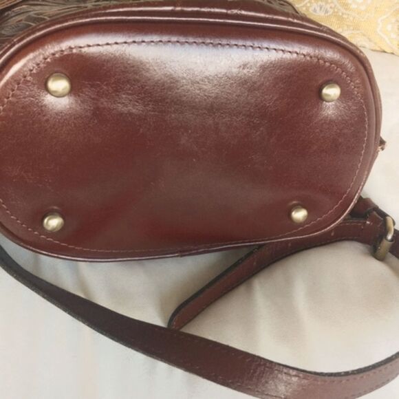 Patricia Nash Burnished Leather-Octavia Crossbody Bucket Bag - Picture 5 of 15